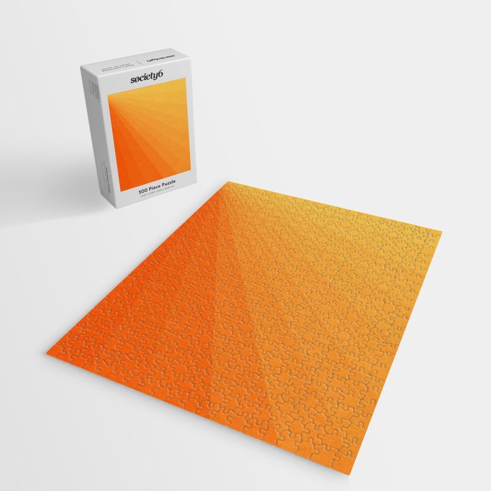 Shades of Sun - Line Gradient Pattern between Light Orange and Pale Orange Jigsaw Puzzle Gallery Image 2