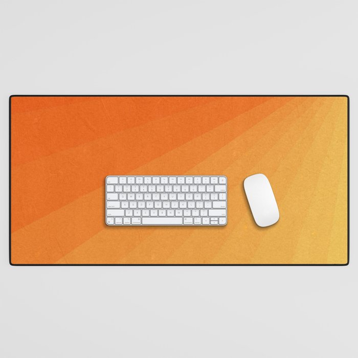 Shades of Sun - Line Gradient Pattern between Light Orange and Pale Orange Desk Mat Gallery Image 1