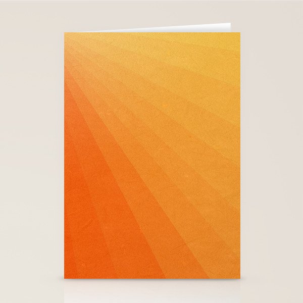 Shades of Sun - Line Gradient Pattern between Light Orange and Pale Orange Stationery Card Gallery Image 1
