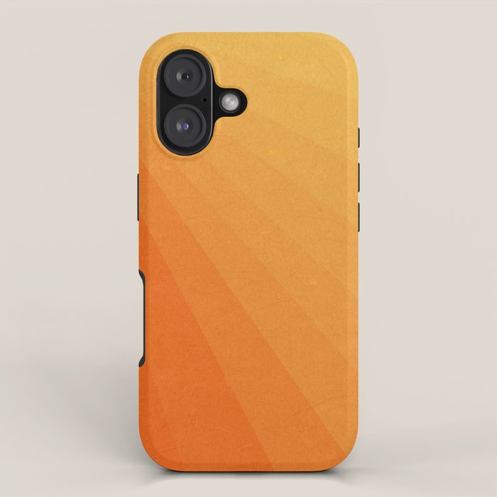 Shades of Sun - Line Gradient Pattern between Light Orange and Pale Orange iPhone Case Gallery Image 1