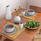 Shades of Sun - Line Gradient Pattern between Light Orange and Pale Orange Placemat Gallery Image 2