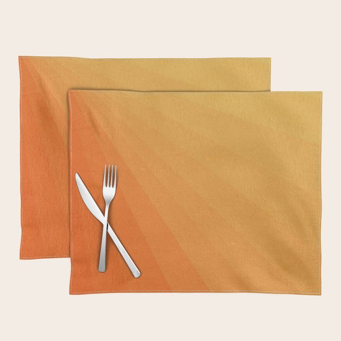 Shades of Sun - Line Gradient Pattern between Light Orange and Pale Orange Placemat Gallery Image 1