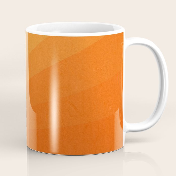 Shades of Sun - Line Gradient Pattern between Light Orange and Pale Orange Coffee Mug Gallery Image 1