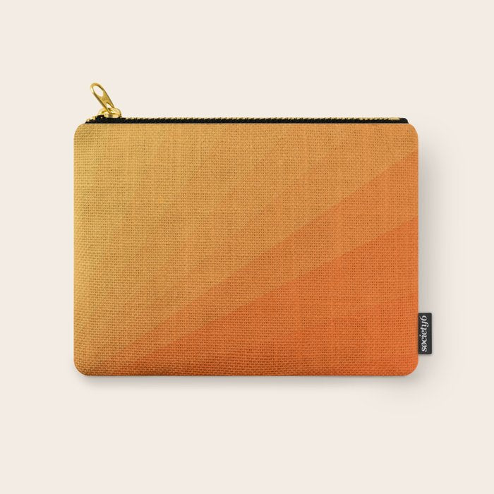 Shades of Sun - Line Gradient Pattern between Light Orange and Pale Orange Carry All Pouch Gallery Image 1