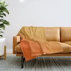 Shades of Sun - Line Gradient Pattern between Light Orange and Pale Orange Throw Blanket Gallery Image 1