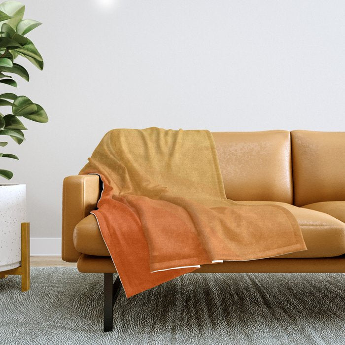 Shades of Sun - Line Gradient Pattern between Light Orange and Pale Orange Throw Blanket Gallery Image 1