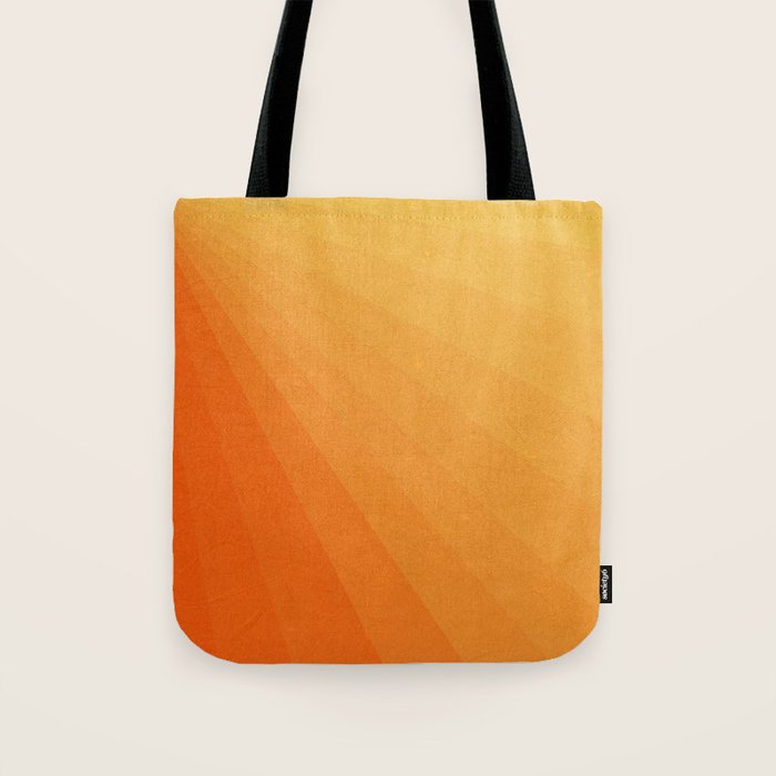 Shades of Sun - Line Gradient Pattern between Light Orange and Pale Orange Tote Bag Gallery Image 1