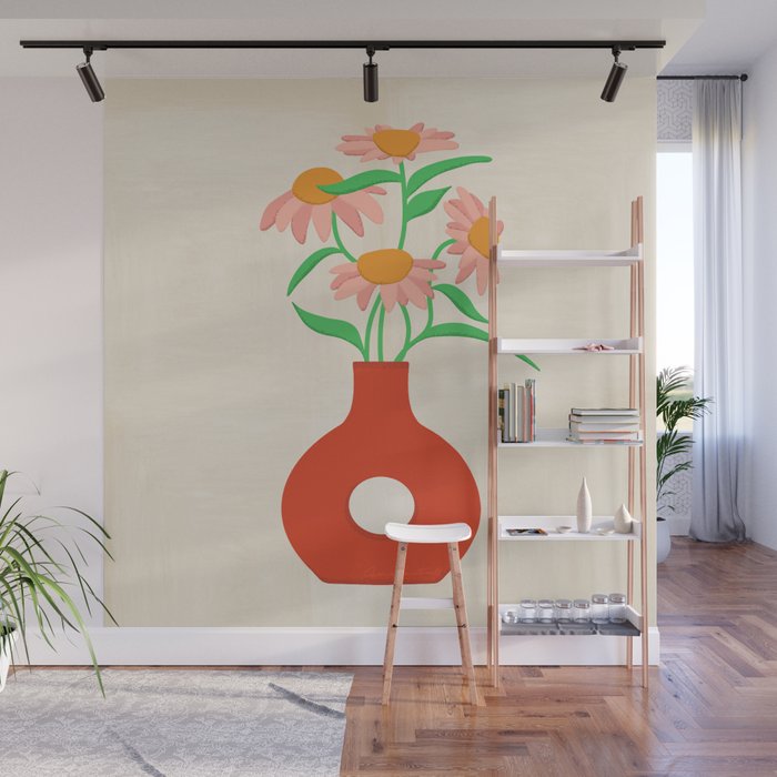 Flower Vase Wall Mural Gallery Image 1