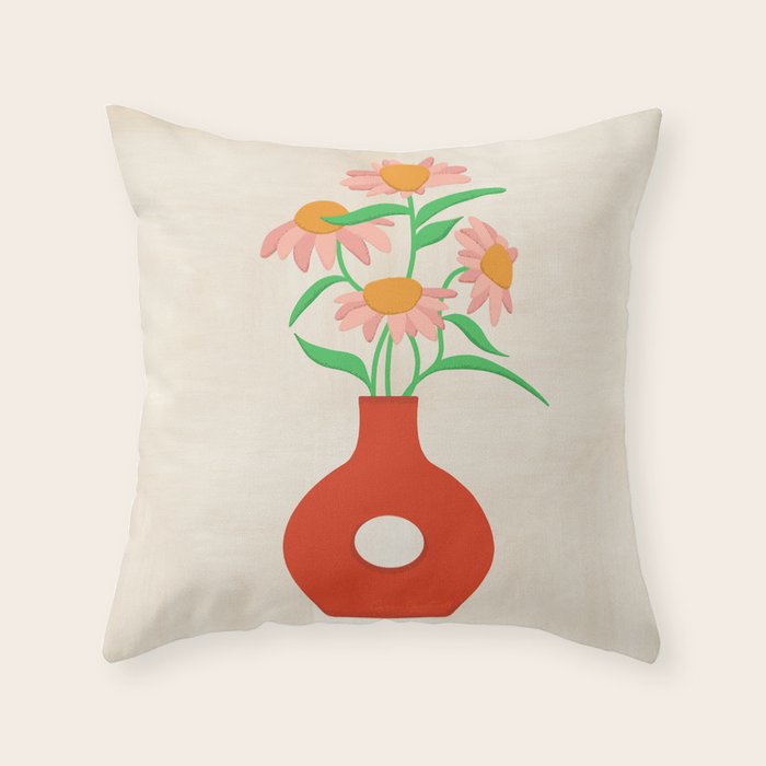 Flower Vase Throw Pillow Gallery Image 6
