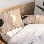 Abstract landscape yin yang moon & sun ocean wave  Pillow Sham Gallery Image 2