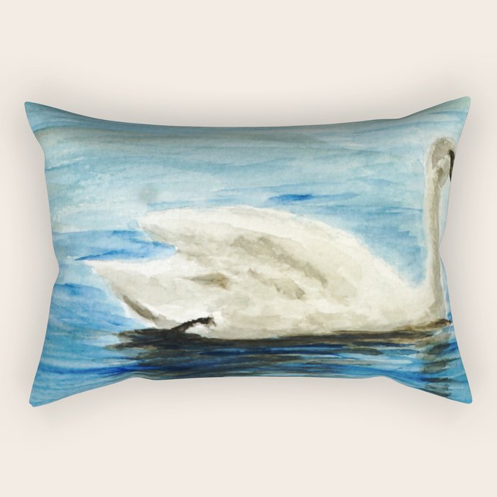 swan Rectangular Pillow Gallery Image 2