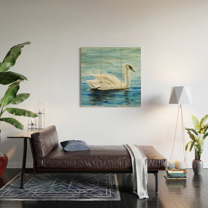 swan Wood Wall Art Gallery Image 2