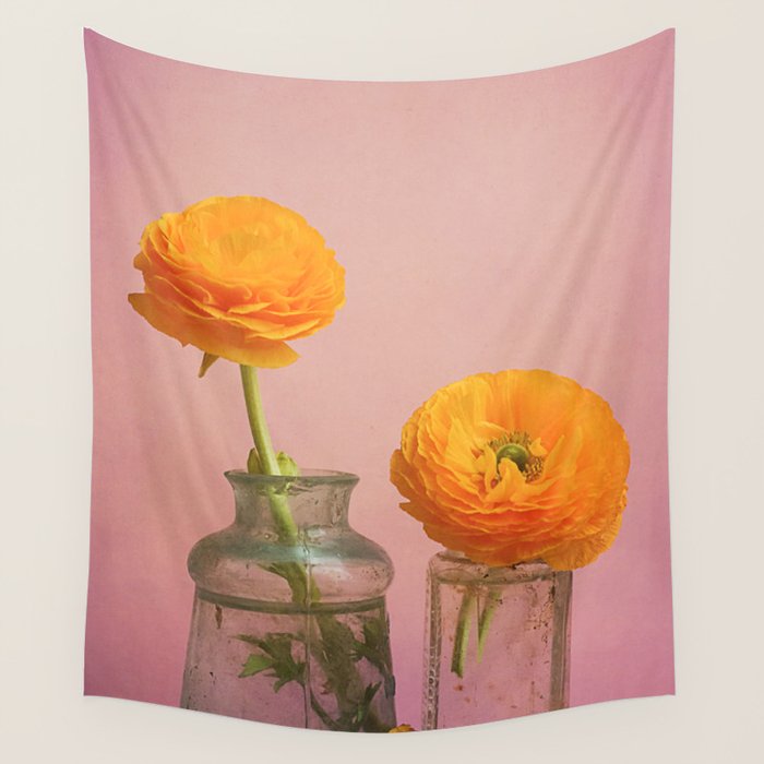 Yellow Flowers Wall Tapestry Gallery Image 1