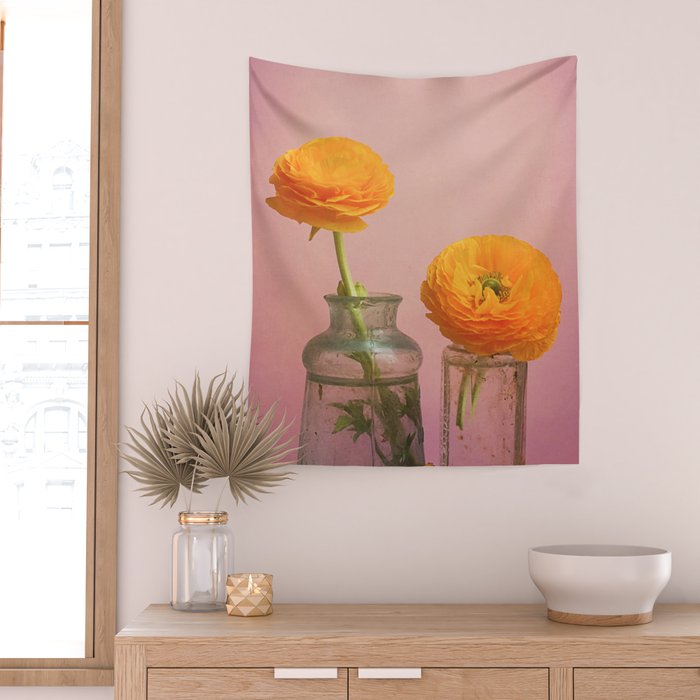 Yellow Flowers Wall Tapestry Gallery Image 2