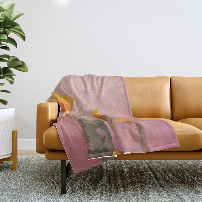 Yellow Flowers Throw Blanket Gallery Image 1