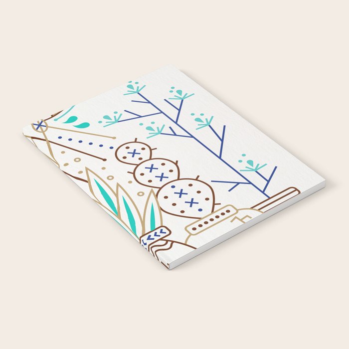 Santa Fe Garden - Turquoise & Brown Notebook Gallery Image 2