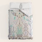 Santa Fe Garden - Turquoise & Brown Comforter Gallery Image 6