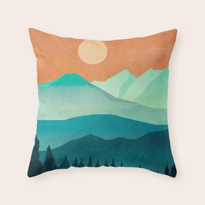 Morning Mountain Mist 2 Throw Pillow Gallery Image 6