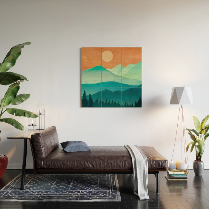Morning Mountain Mist 2 Wood Wall Art Gallery Image 2