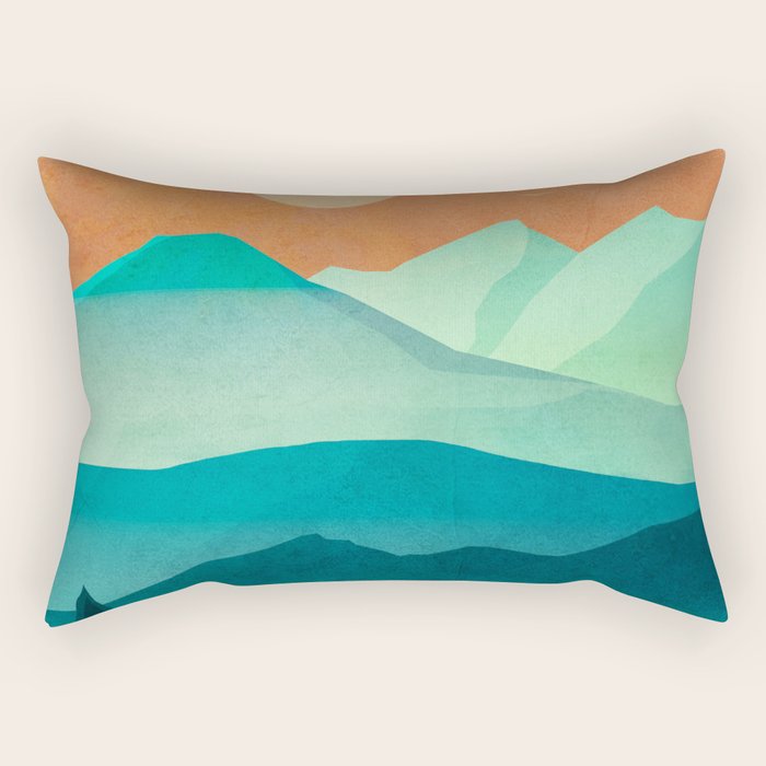Morning Mountain Mist 2 Rectangular Pillow Gallery Image 2