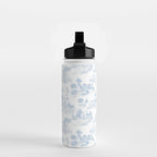 Toile de Jouy French Vintage Baby Blue & White Water Bottle Gallery Image 2