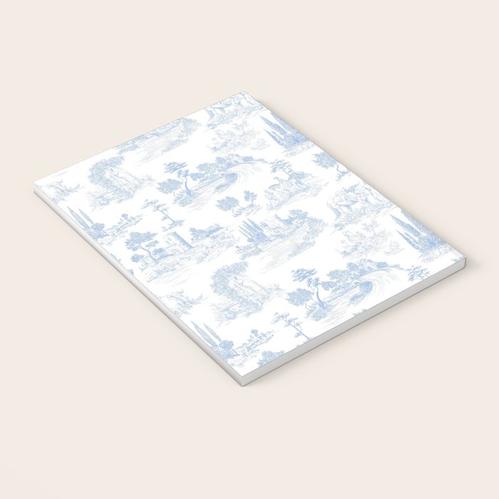 Toile de Jouy French Vintage Baby Blue & White Notebook Gallery Image 3