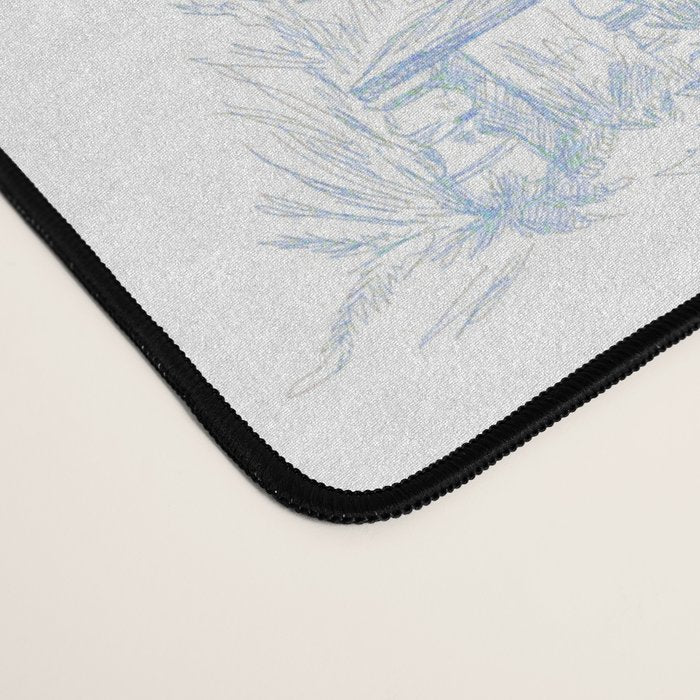 Toile de Jouy French Vintage Baby Blue & White Desk Mat Gallery Image 4