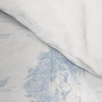 Toile de Jouy French Vintage Baby Blue & White Comforter Gallery Image 4