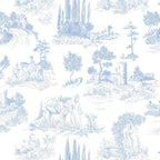 Toile de Jouy French Vintage Baby Blue & White Coffee Mug Gallery Image 2