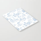 Toile de Jouy French Vintage Baby Blue & White Notebook Gallery Image 2