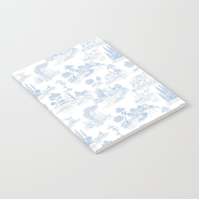 Toile de Jouy French Vintage Baby Blue & White Notebook Gallery Image 2