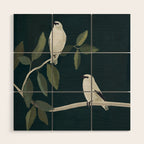 Minimalist Birds On Branch 2 Wood Wall Art Gallery Image 1