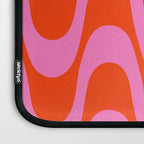 Retro Groovy Waves - Red and Pink Laptop Sleeve Gallery Image 3