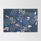 Floral abundance Blue Rug Gallery Image 2