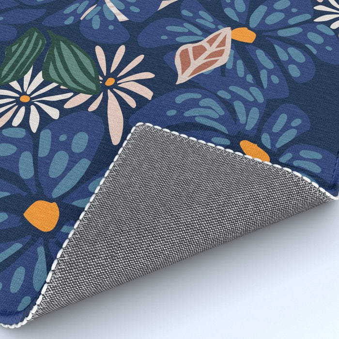 Floral abundance Blue Rug Gallery Image 4