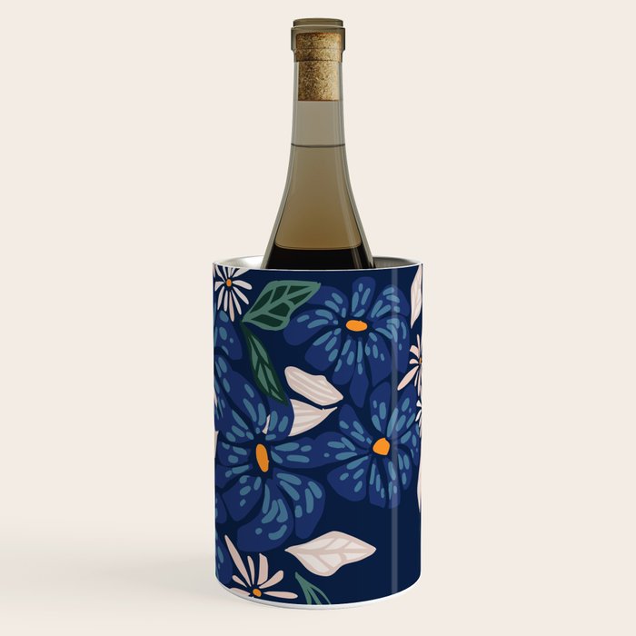 Floral abundance Blue Wine Chiller Gallery Image 3