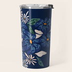 Floral abundance Blue Travel Mug Gallery Image 2