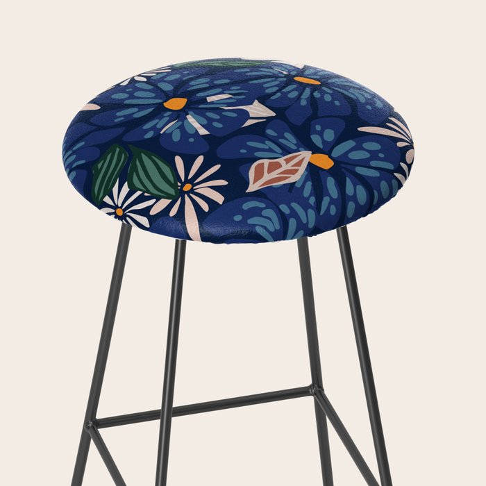 Floral abundance Blue Stool Gallery Image 2