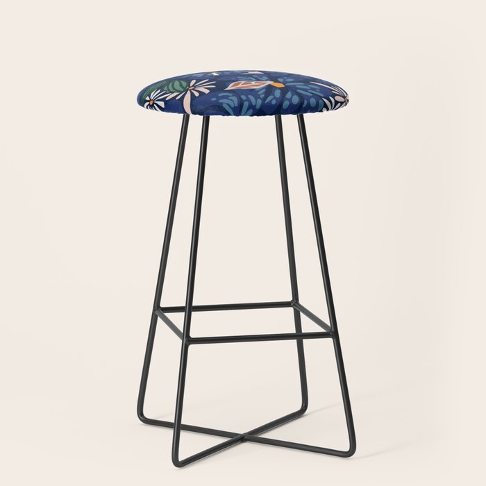 Floral abundance Blue Stool Gallery Image 1