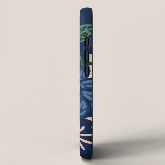 Floral abundance Blue iPhone Case Gallery Image 2