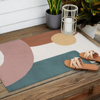 Abstract Earth 1-1 - Painted Shapes Outdoor Rug Gallery Image 2