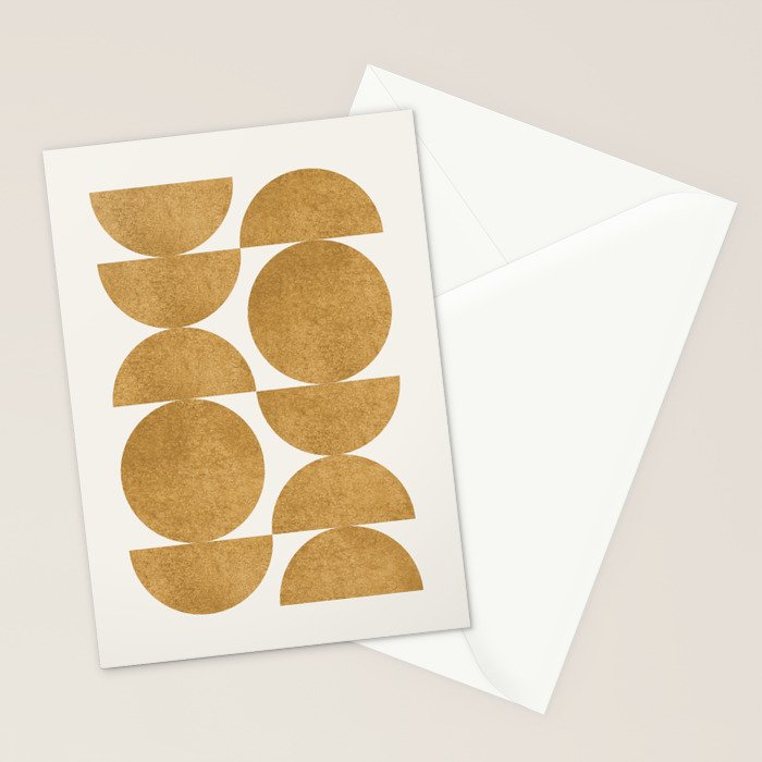 Gold Retro Scandinavian - Mid Century Modern Stationery Card Gallery Image 2