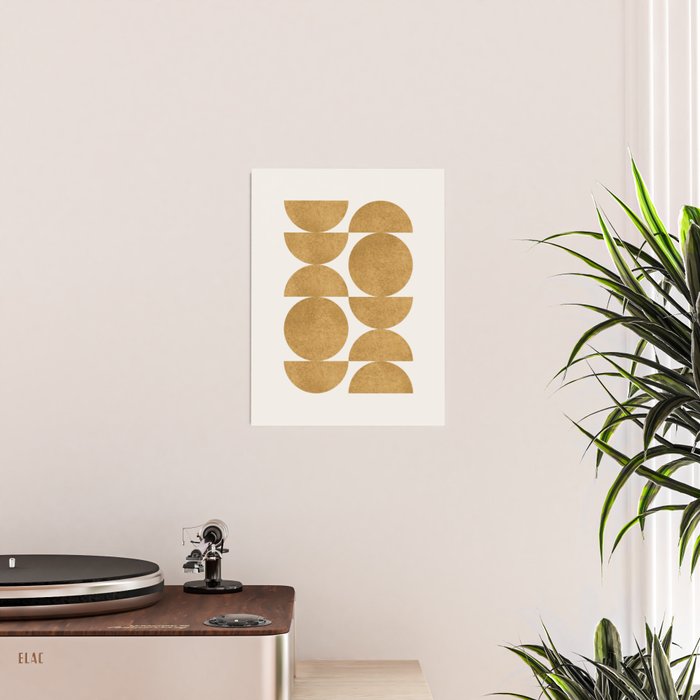 Gold Retro Scandinavian - Mid Century Modern Poster Gallery Image 2