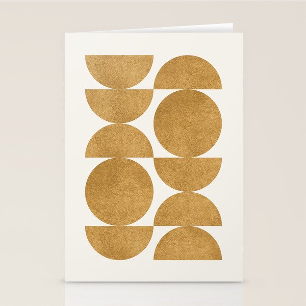 Gold Retro Scandinavian - Mid Century Modern Stationery Card Gallery Image 1