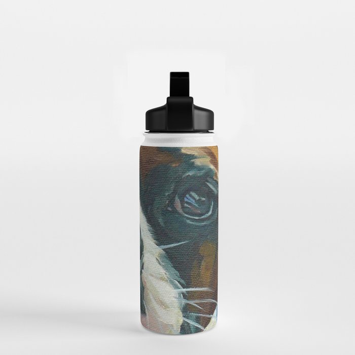 Khloe the Boxer Dog Fine Art Portrait Water Bottle Gallery Image 2