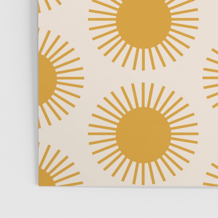 Boho Summer Sun Pattern I Golden Poster Gallery Image 3