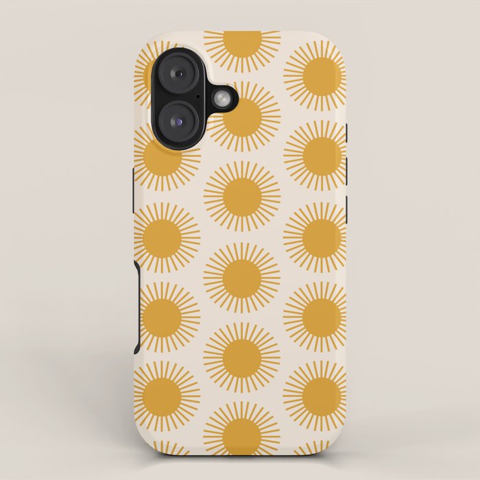 Boho Summer Sun Pattern I Golden iPhone Case Gallery Image 1