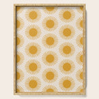 Boho Summer Sun Pattern I Golden Serving Tray Gallery Image 1