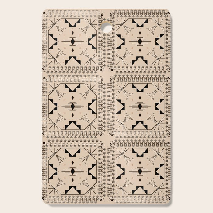 Lost Desert Tile - Black & Camel Cutting Board Gallery Image 1