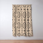 Lost Desert Tile - Black & Camel Window Curtain Gallery Image 3